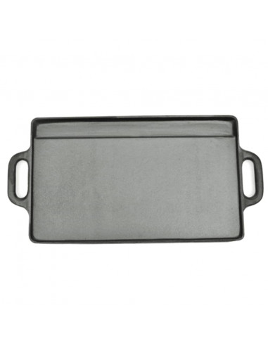 Set Padella e Griglia in Ghisa Reversibile 2 pz 38x23 cm