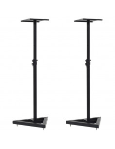 Supporti per Casse Spia da Studio 2 pz Nero in Acciaio 2