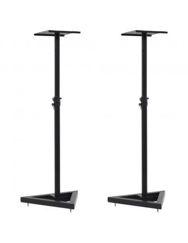 Supporti per Casse Spia da Studio 2 pz Nero in Acciaio