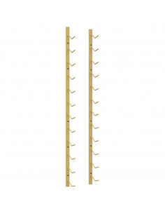 Portavini da Parete per 12 Bottiglie Oro in Ferro 2