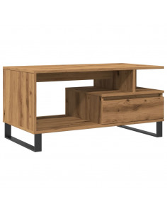 Tavolino Salotto Rovere Artigianale 90x49x45 cm Multistrato 2