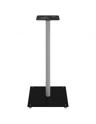 Pedane Casse 2pz Nero Argento Vetro Temperato Design 1 Pilastro