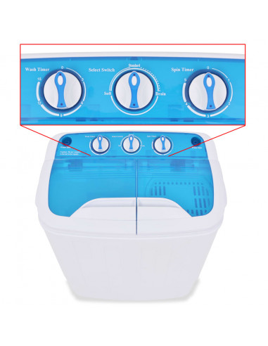 Mini Lavatrice a Vaschetta Doppia 5,6 kg