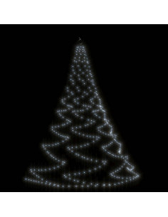 Albero da Parete con Gancio Metallico 260 LED Bianco Freddo 3 m 2