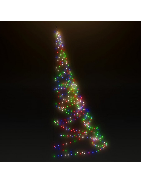 Albero da Parete con Gancio Metallico 720 LED Multicolore 5 m