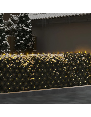 Luci di Natale Rete Bianco Caldo 3x2m 204 LED Interni Esterni