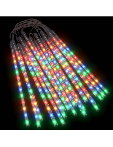 Luci Meteoriche 20pz 30cm Colorate 480 LED Interni Esterni