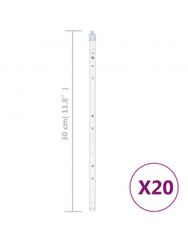 Luci Meteoriche 20pz 30cm Colorate 480 LED Interni Esterni