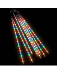 Luci Meteoriche 8 pz 50 cm Colorate 288 LED Interni Esterni 2