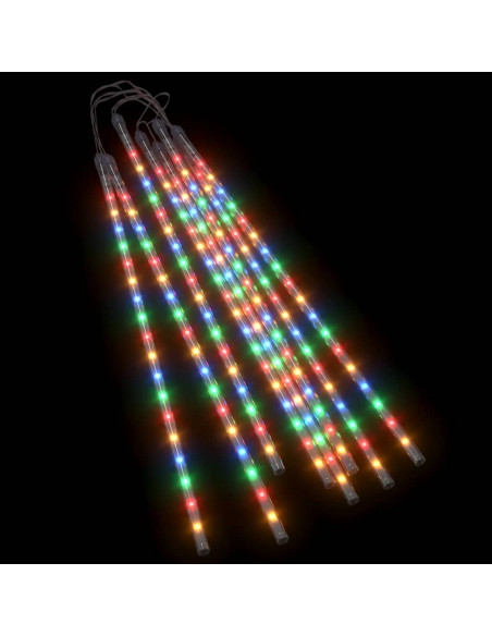 Luci Meteoriche 8 pz 50 cm Colorate 288 LED Interni Esterni