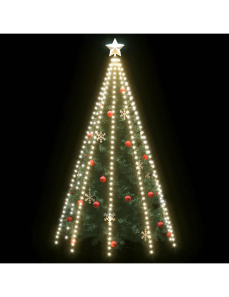 Rete di Luce per Albero di Natale 400 LED Bianco Freddo 400 cm