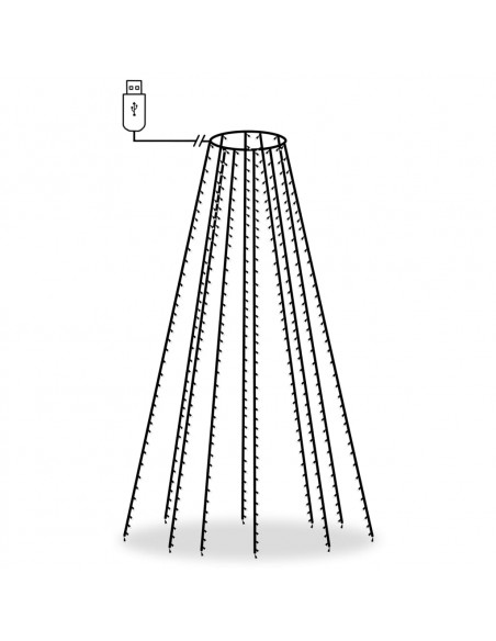 Rete di Luce per Albero di Natale 400 LED Multicolori 400 cm