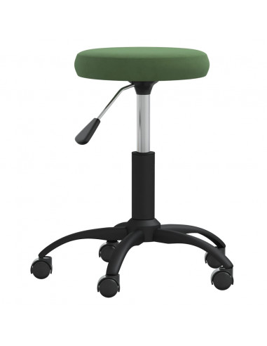 Sgabello da Massaggio in Velluto Verde Scuro