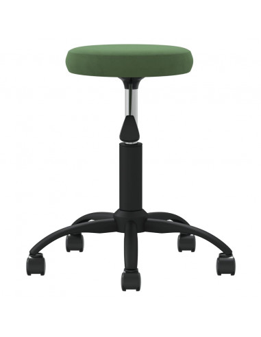 Sgabello da Massaggio in Velluto Verde Scuro