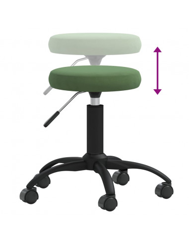 Sgabello da Massaggio in Velluto Verde Scuro