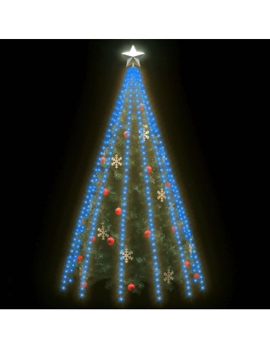 Luci per Albero 500 LED Blu 500 cm Interno Esterno