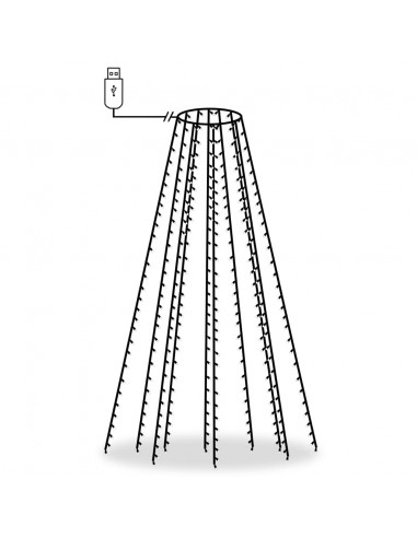 Rete di Luce per Albero di Natale 250 LED Blu 250 cm