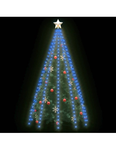 Rete di Luce per Albero di Natale 250 LED Blu 250 cm