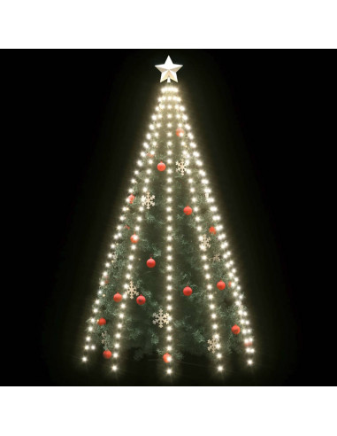 Rete di Luce per Albero di Natale 250 LED Bianco Freddo 250 cm