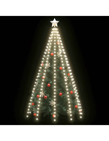 Rete di Luce per Albero di Natale 250 LED Bianco Freddo 250 cm