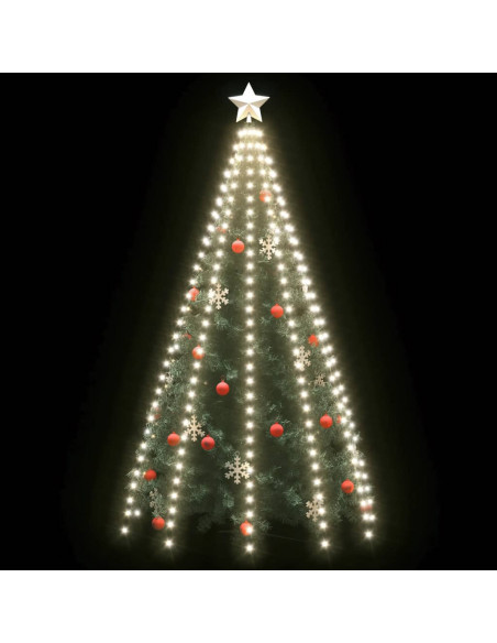 Rete di Luce per Albero di Natale 300 LED Bianco Freddo 300 cm