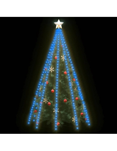 Rete di Luce per Albero di Natale 400 LED Blu 400 cm