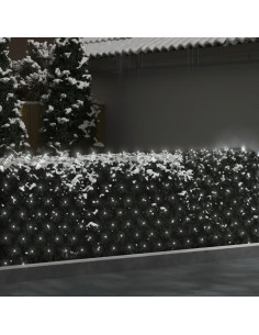 Luci di Natale Rete Bianco Freddo 3x2m 204 LED Interni Esterni 2