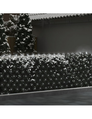 Luci di Natale Rete Bianco Freddo 3x2m 204 LED Interni Esterni