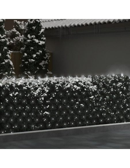 Luci di Natale Rete Bianco Freddo 3x2m 204 LED Interni Esterni