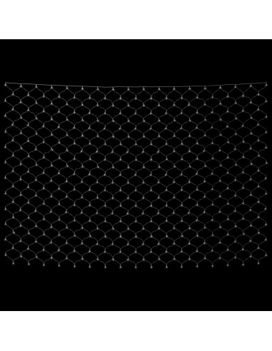 Luci di Natale Rete Bianco Freddo 3x2m 204 LED Interni Esterni