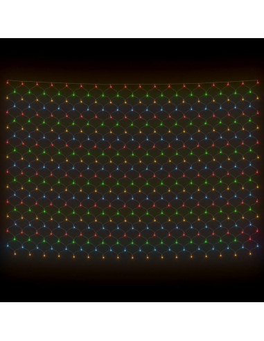 Luci di Natale Rete Colorate 3x2m 204 LED Interni Esterni