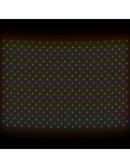 Luci di Natale Rete Colorate 3x2m 204 LED Interni Esterni
