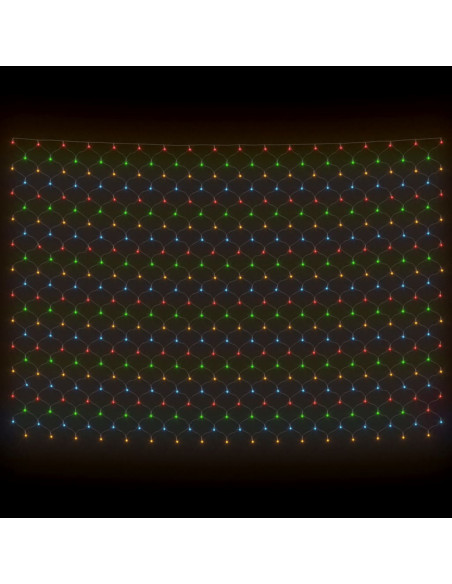 Luci di Natale a Rete Colorate 3x3m 306 LED Interni Esterni