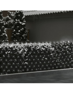 Luci di Natale Rete Bianco Freddo 4x4m 544 LED Interni Esterni 2