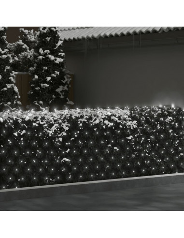 Luci di Natale Rete Bianco Freddo 4x4m 544 LED Interni Esterni