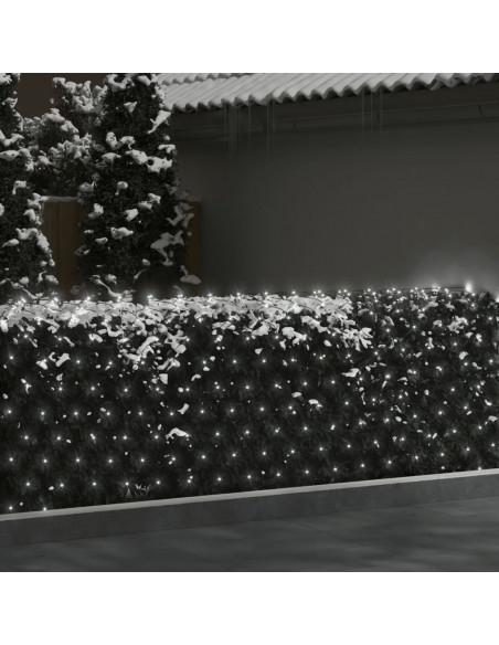 Luci di Natale Rete Bianco Freddo 4x4m 544 LED Interni Esterni