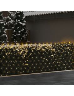 Luci di Natale Rete Bianco Caldo 4x4m 544 LED Interni Esterni 2