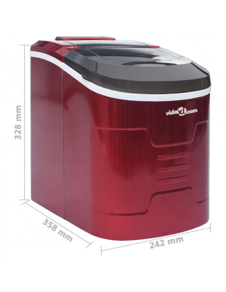 Macchina per il Ghiaccio Rossa 2,4 L 15 kg / 24 h