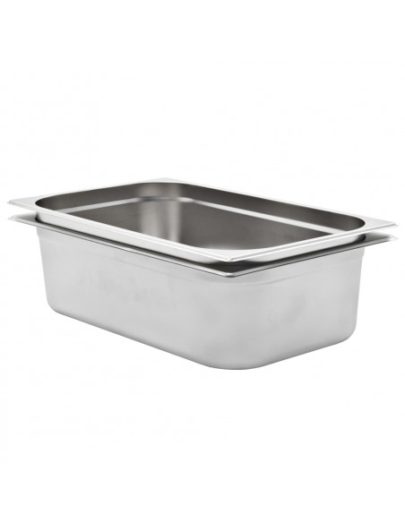 Contenitori Gastronorm 2 pz GN 1/1 150 mm in Acciaio Inox