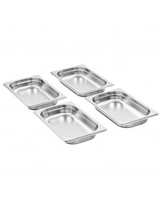Contenitori Gastronorm 12 pz GN 1/4 40 mm in Acciaio Inox 2