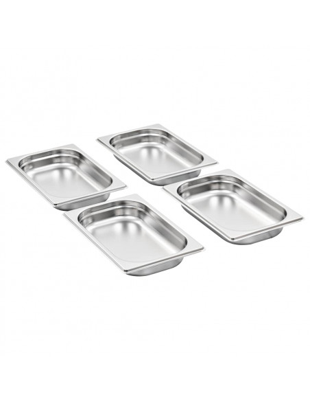 Contenitori Gastronorm 12 pz GN 1/4 40 mm in Acciaio Inox