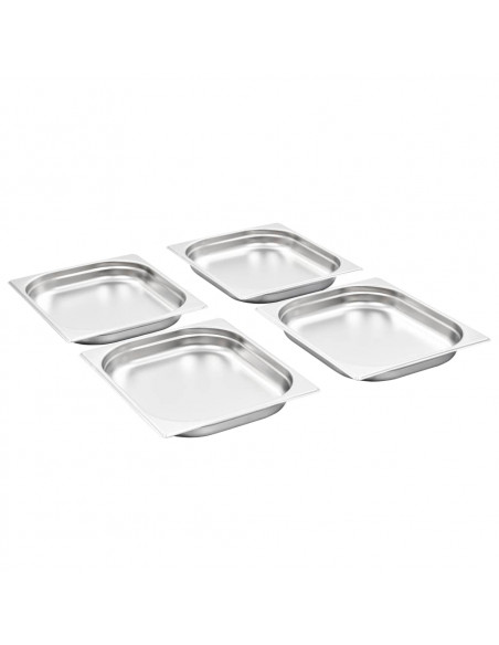 Contenitori Gastronorm 8 pz GN 1/2 40 mm in Acciaio Inox