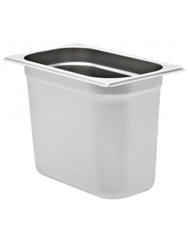 Contenitori Gastronorm 4 pz GN 1/4 200 mm in Acciaio Inox