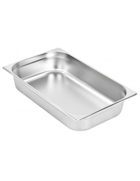 Contenitori Gastronorm 4 pz GN 1/1 100 mm in Acciaio Inox