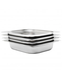 Contenitori Gastronorm 4 pz GN 1/2 65 mm in Acciaio Inox 2