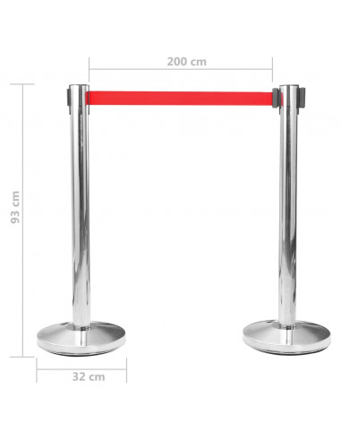 Palletto con Nastro Estraibile per Aeroporto in Acciaio Argento