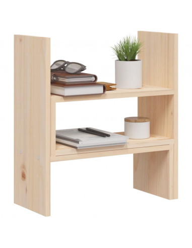 Supporto per Monitor (39-72)x17x43 cm in Legno Massello di Pino