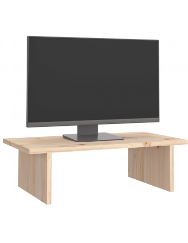 Supporto per Monitor 50x27x15 cm in Legno Massello di Pino