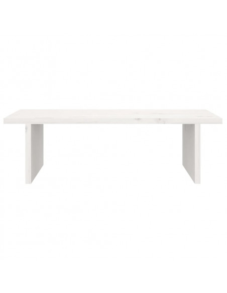 Supporto per Monitor Bianco 50x27x15 cm Legno Massello di Pino