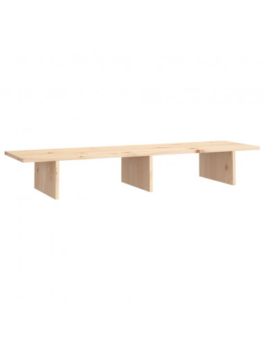 Supporto per Monitor 100x27x15cm in Legno Massello di Pino